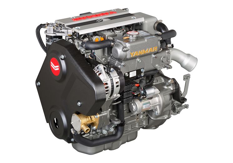 Hi-res image - YANMAR - YANMAR 3JH40 common rail inboard marine diesel engine