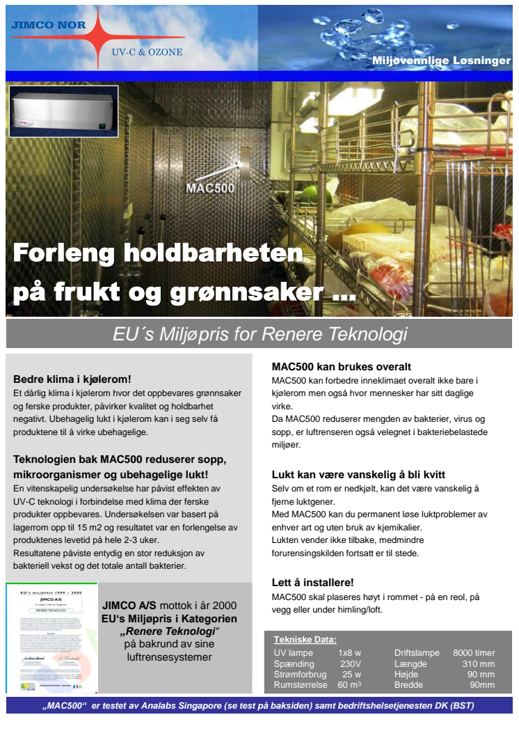 Forleng holdbarheten på frukt og grønnsaker 2-3 uker - enkelt og rimelig.