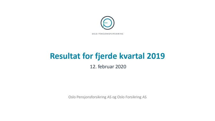 OPF resultatpresentasjon Q4 2019