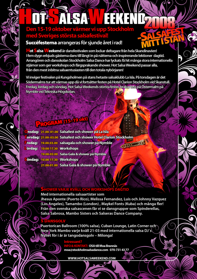Hot Salsa Weekend - Succéfestivalen arrangeras för sjunde året i rad!
