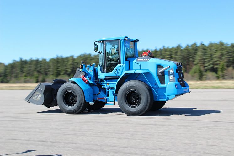 Volvo L60G PCP vid rekordet på Anderstorp