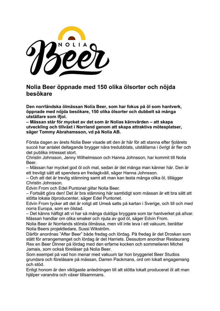 Nolia Beer öppnade med 150 olika ölsorter och nöjda besökare