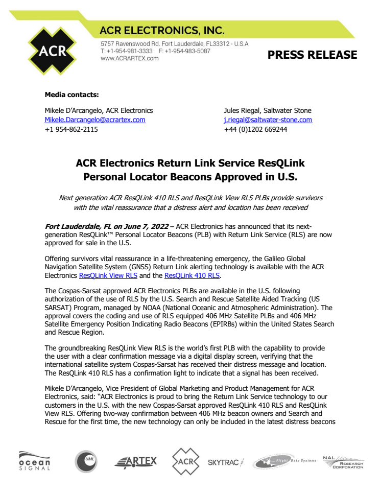 June 7th 2022 - ACR RLS ResQLink PLBs Approved in U.S..pdf