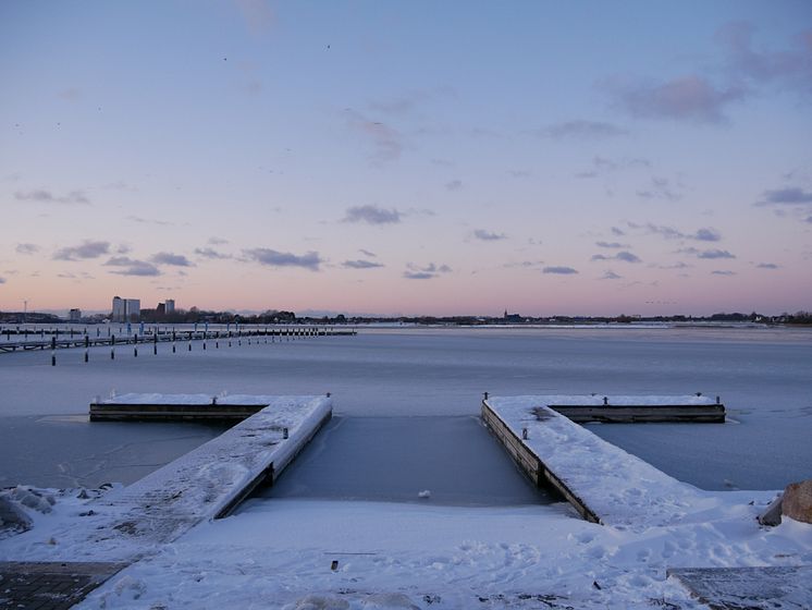 Yachthafen Burgtiefe im Winter