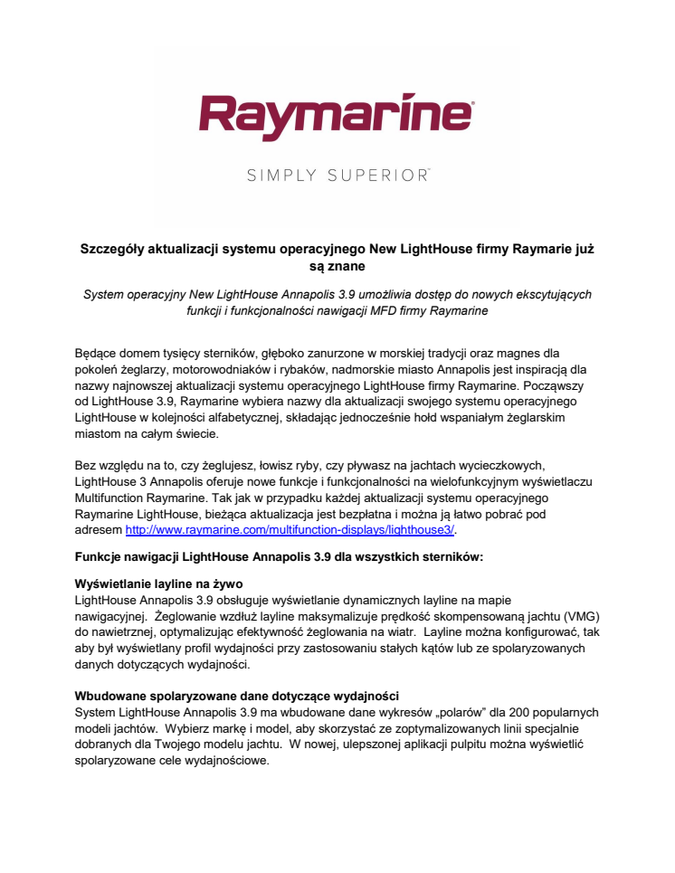 Szczegóły Aktualizacji Systemu Operacyjnego New LightHouse Firmy Raymarie Już Są Znane