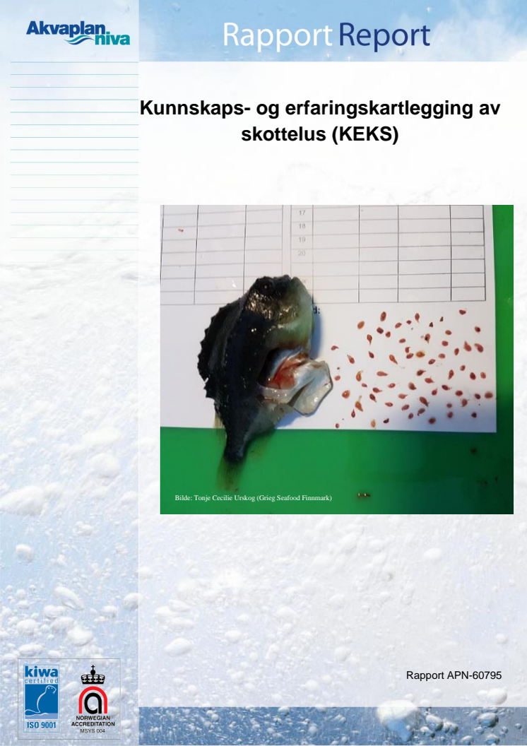 Sluttrapport fra FHF prosjekt skottelus 2019