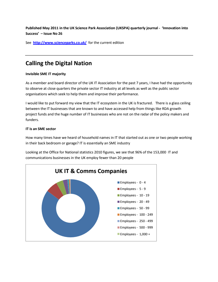 Calling the Digital Nation - The Invisible SME IT majority