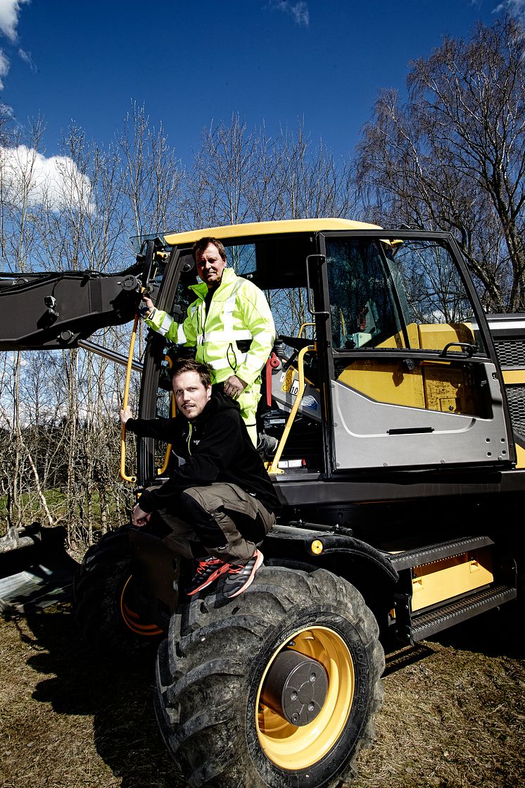 Volvo EW160E - Johnny Fagerhill och Johan Svensson på Linde Schakt