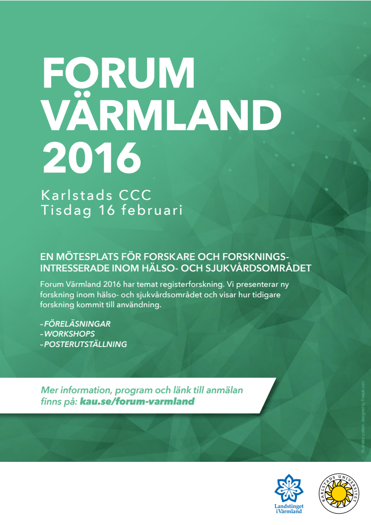 Program för Forum Värmland 2016