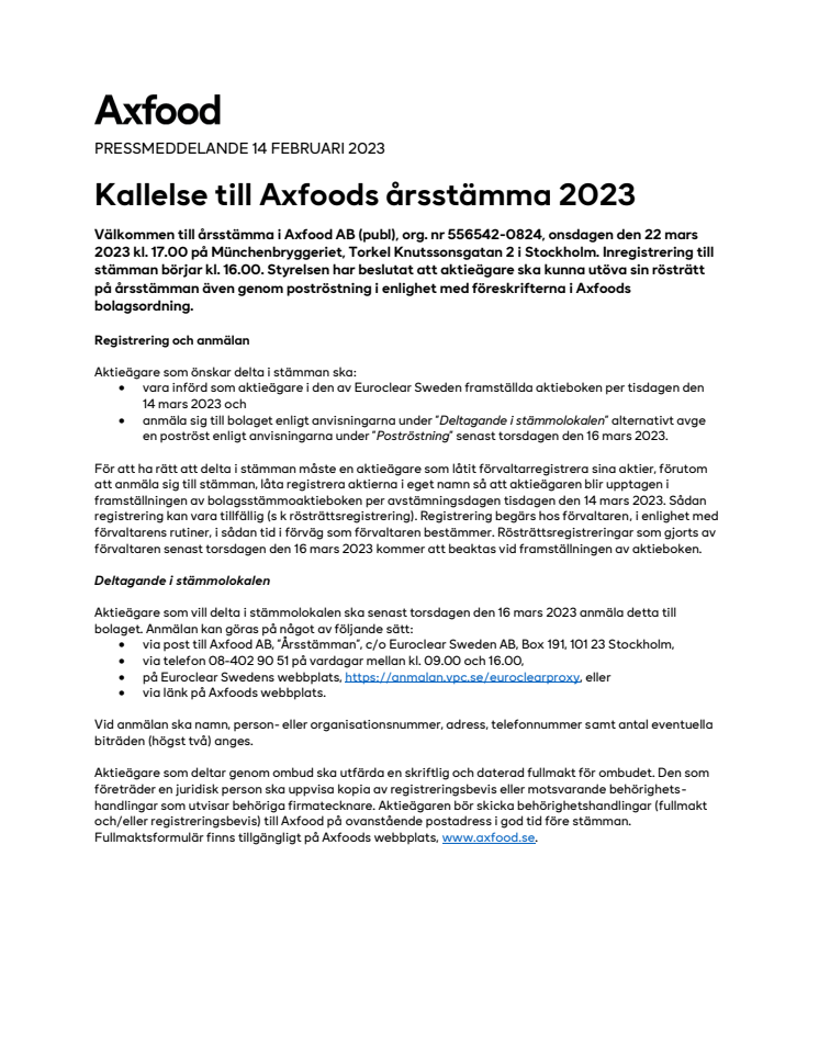Pressmeddelande Kallelse till Axfoods årsstämma 2023.pdf