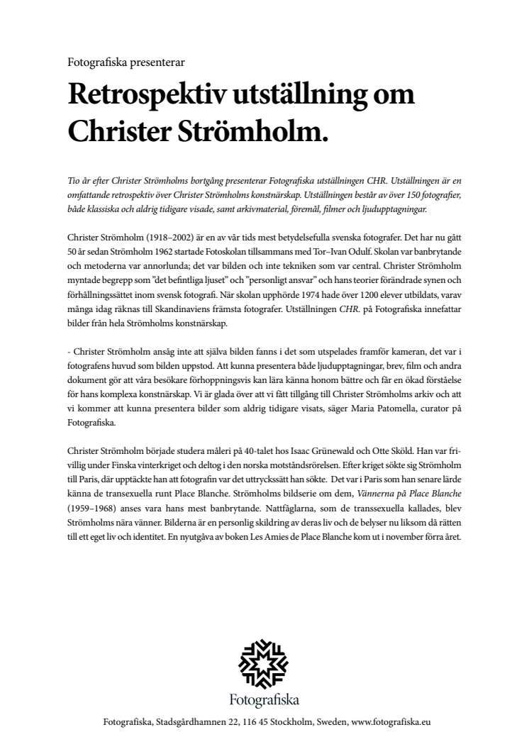 Pressmeddelande Christer Strömholm (pdf)