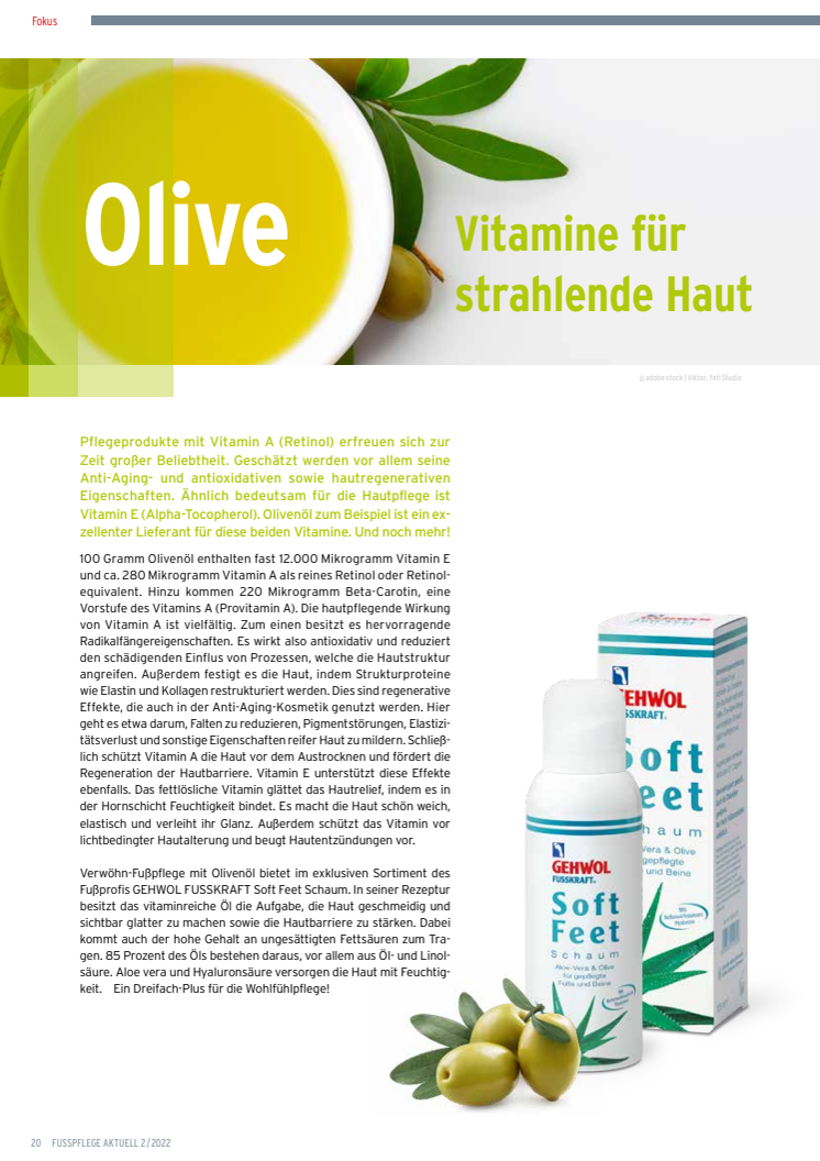 Olive - Vitamine für strahlende Haut
