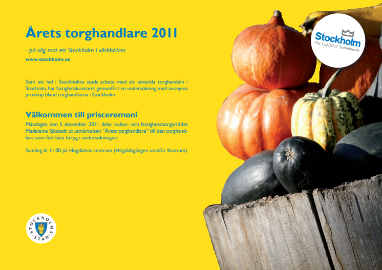 Pressinbjudan: Årets torghandlare 2011