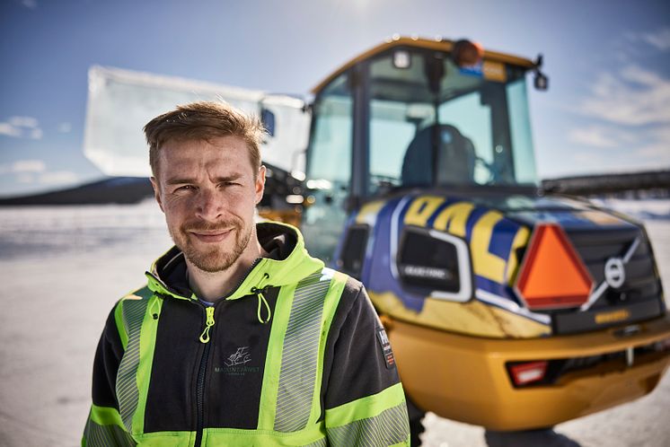 Martin Johansson och Volvo L20 Electric