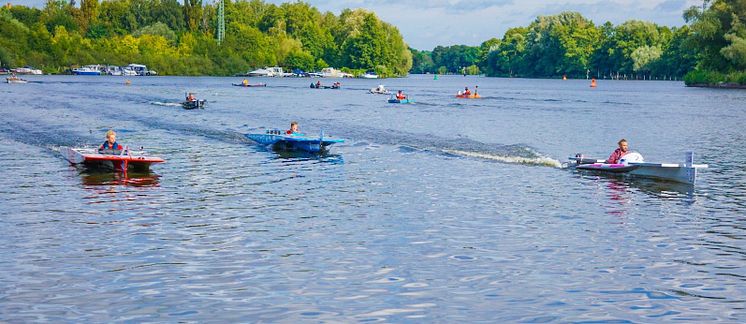 4. Wildauer Solarboot-Regatta mit internationaler Beteiligung am 8. September 2018 auf der Dahme bei Wildau