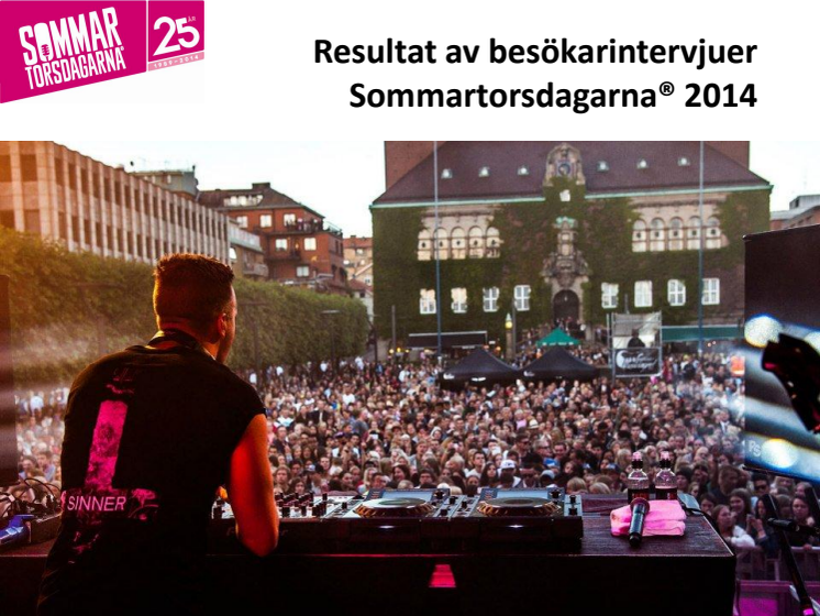 Marknadsundersökning Sommartorsdagarna® 2014