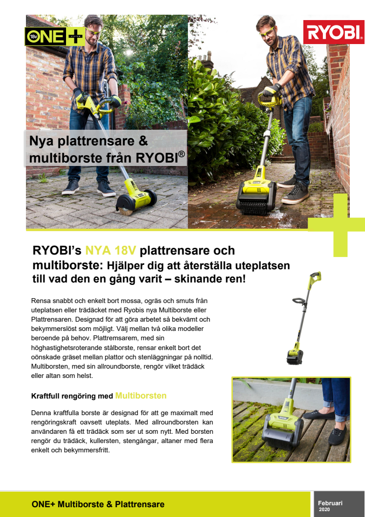 Succén tillbaka! Ryobis nya Plattrensare och Multiborste 2.0