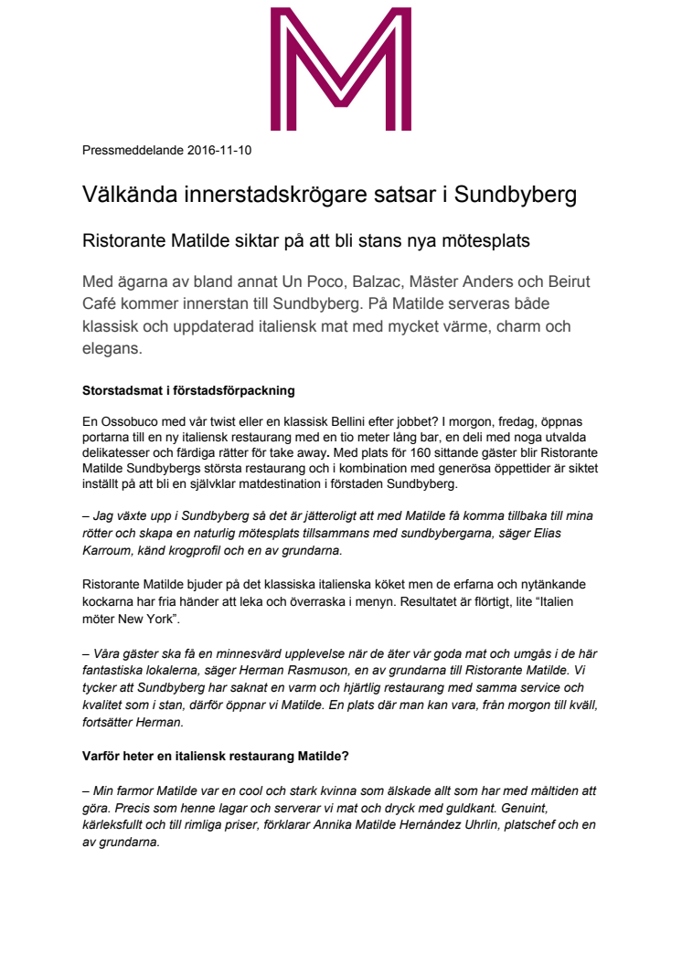 Välkända innerstadskrögare satsar i Sundbyberg 