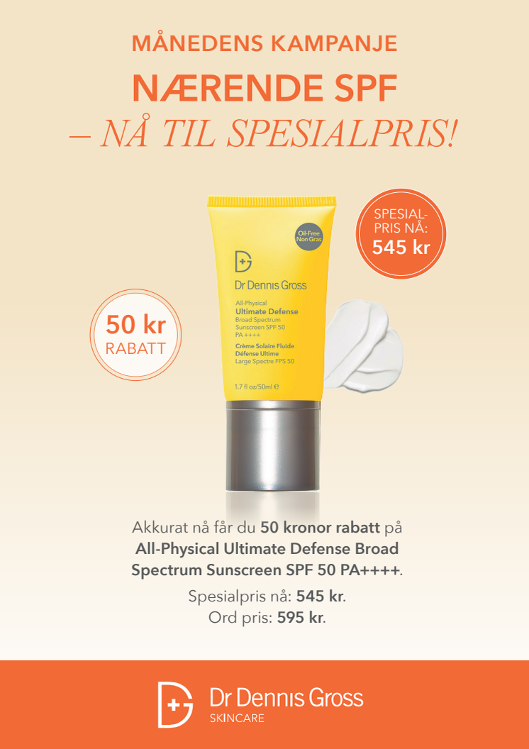 NÆRENDE SPF – NÅ TIL SPESIALPRIS!