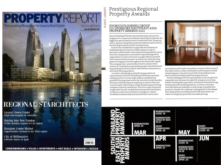 Evorich Flooring Group Featured on Southeast Asia Property Report Magazine 