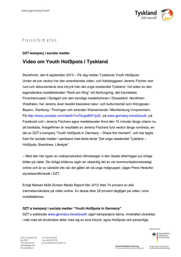 Video om Youth HotSpots i Tyskland