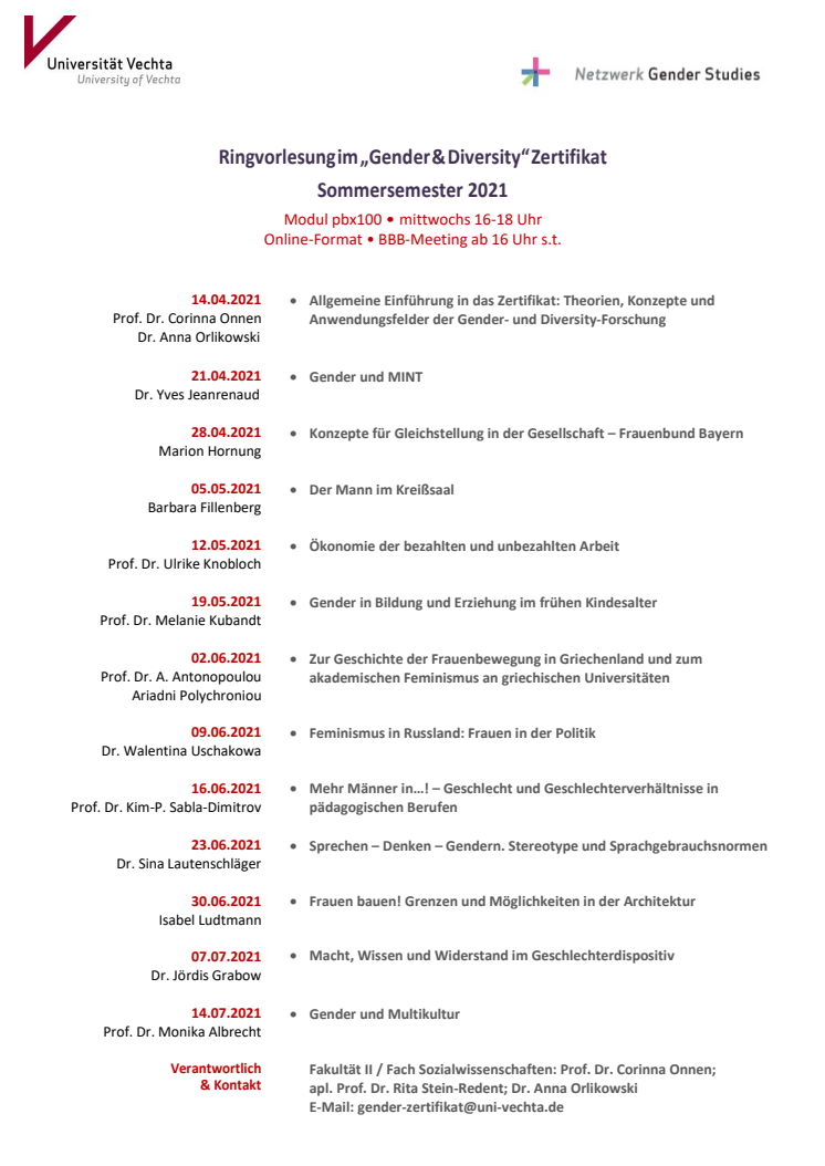 Ringvorlesung Gender und Diversityforschung 2021_Themen und Termine