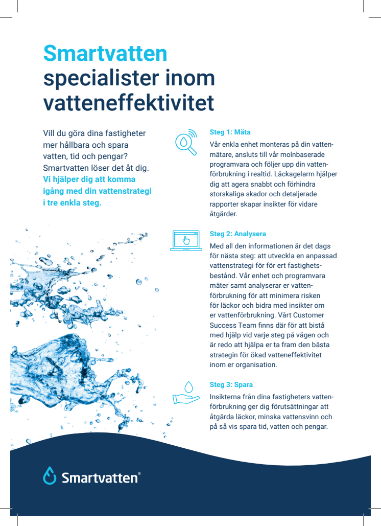 Smartvatten flyer Swedish