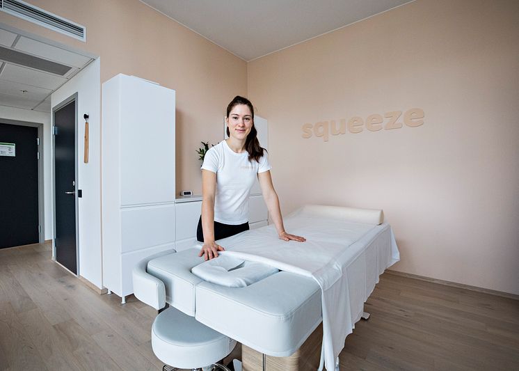 Justyna Koszczynska har master i fysioterapi og er klinikksjef ved Squeeze's avdeling på Clarion Hotel Oslo.