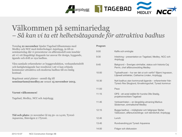 Seminarium: Så kan vi ta ett helhetsansvar för framtidens attraktiva badhus