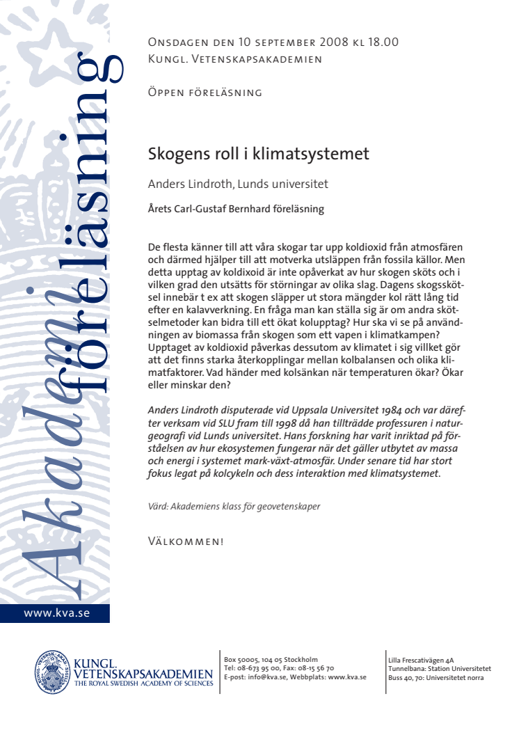 Program-Skogens roll i klimatsystemet