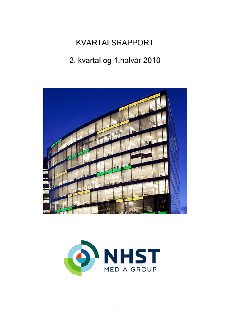 Kvartalsrapport NHST - Q2