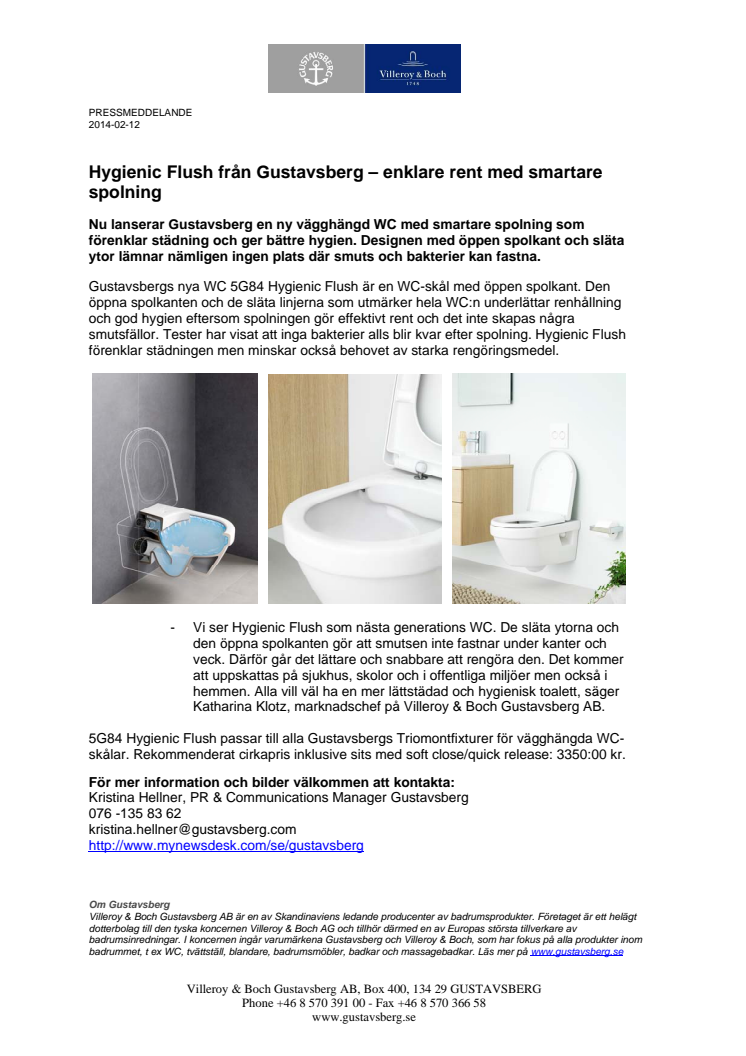 Hygienic Flush från Gustavsberg – enklare rent med smartare spolning