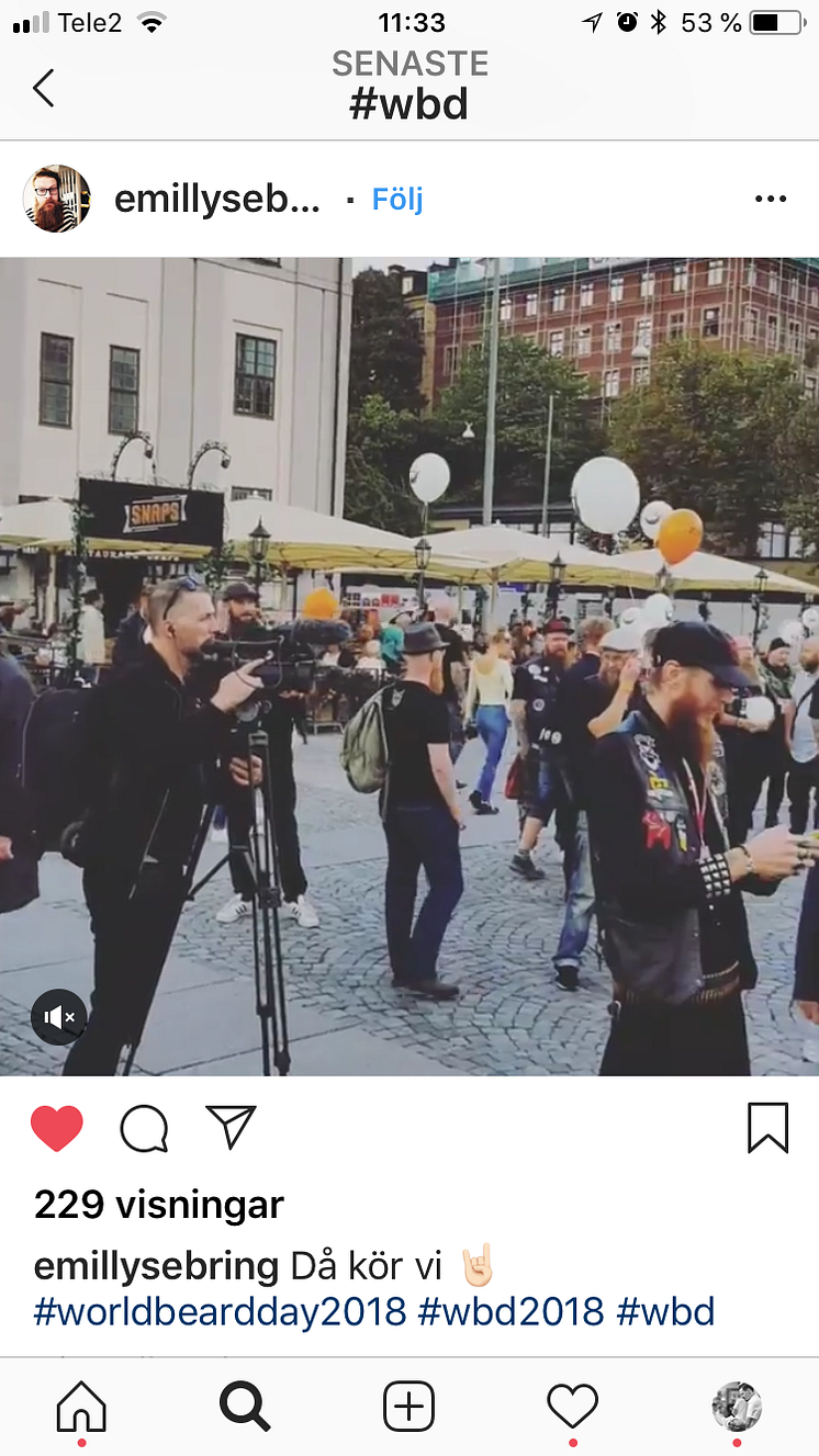 Swedish Barber Expo och World Beard Day i sociala medier