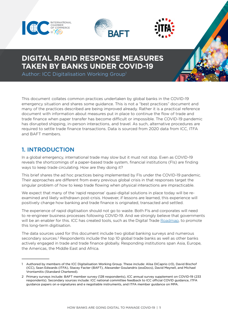 Digital Rapid Response Measures Taken by Banks Under Covid-19
