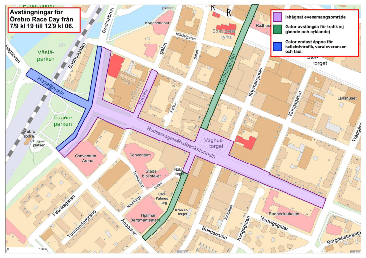 Avstängning Rudbecksgatan Race Day 7-12 september 2016