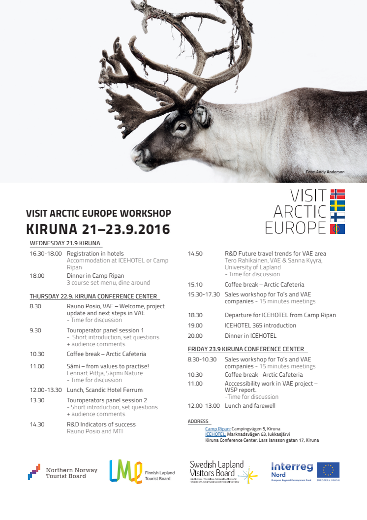 Agenda för workshopen i Kiruna