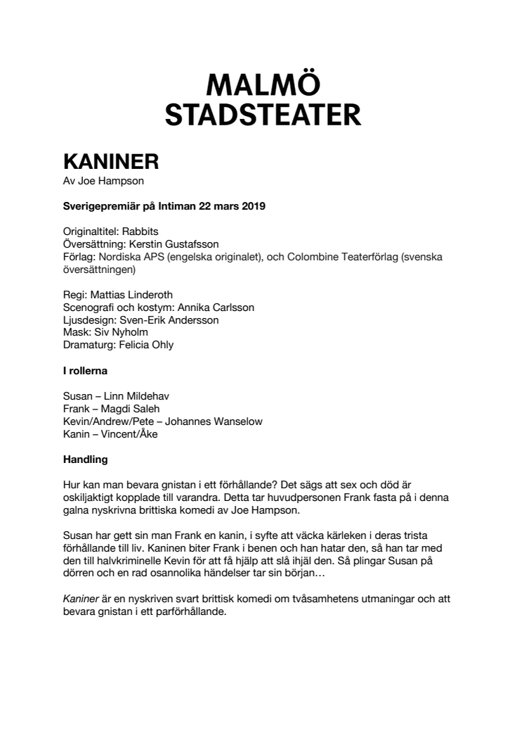 Pressmaterial Kaniner