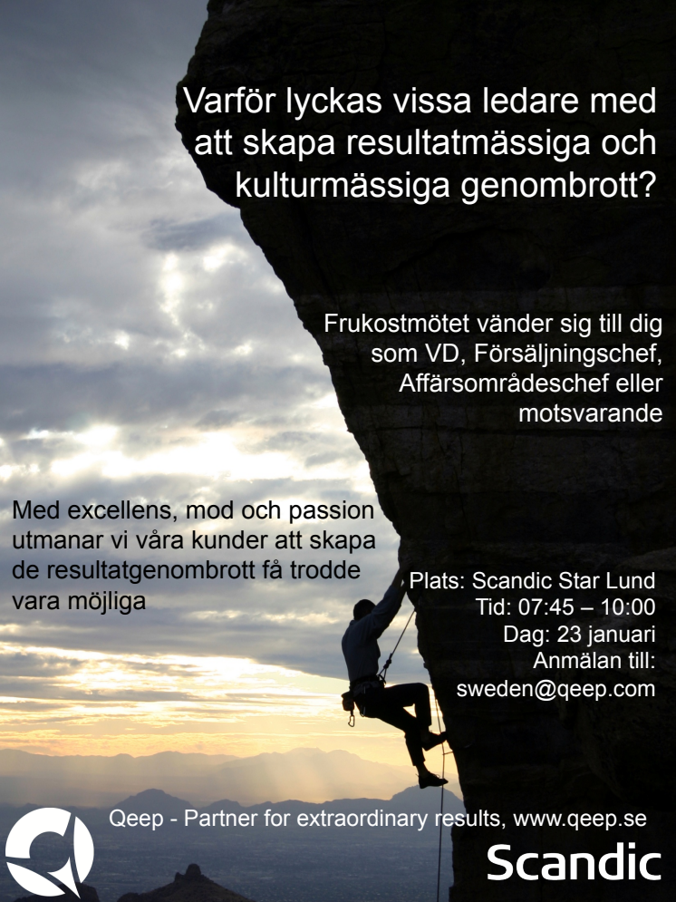 Välkommen på ett inspirerande frukostmöte på Scandic Star i Lund 23/1