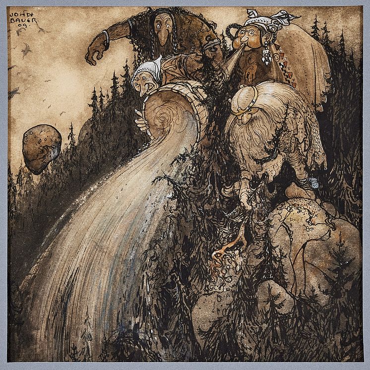 "Det dånade, brusade, väste, ven" av John Bauer