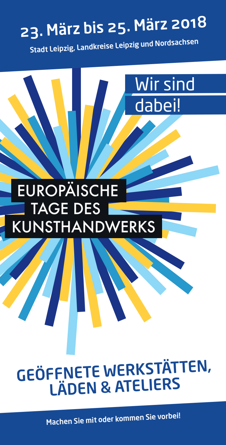Flyer zu den Europäischen Tagen des Kunsthandwerks 