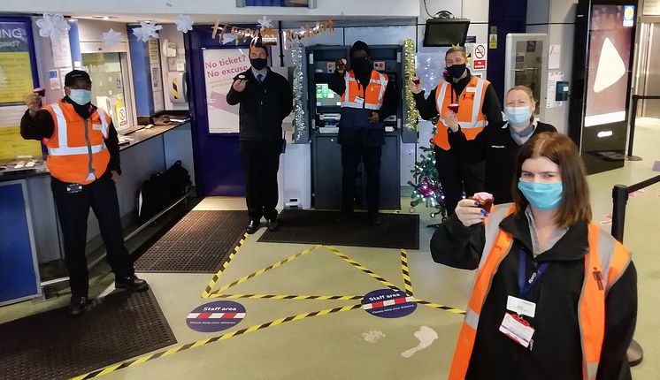 Staff at Luton Airport Parkway celebrate station's 21st birthday