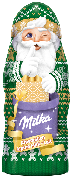 Milka Weihnachtsmann Alpenmilch Design Edition 45g