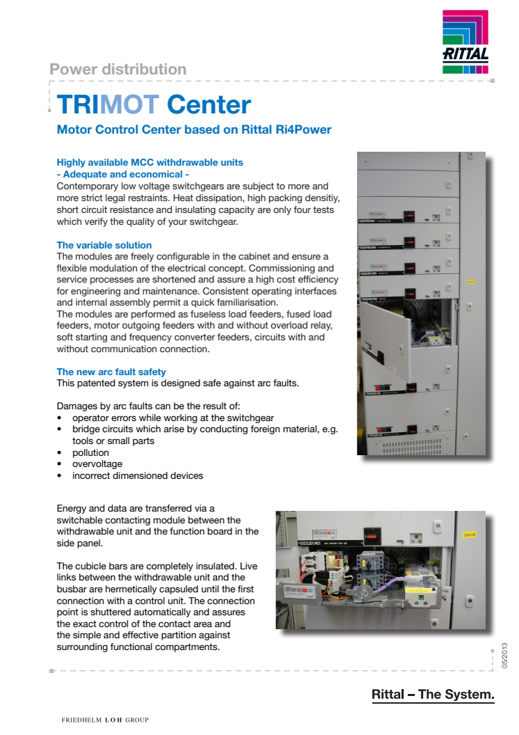 Trimot Center - Motor Control Center based on Rittal Ri4Power