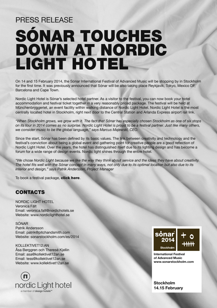 Sónar landar hos Nordic Light Hotel