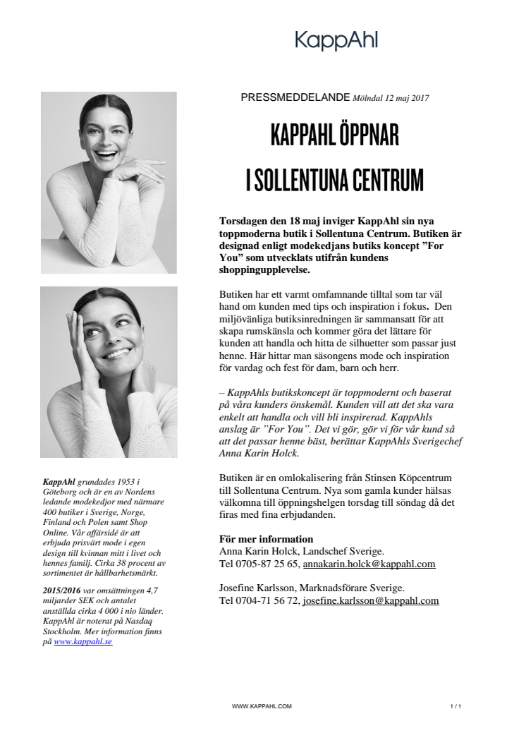 KappAhl öppnar i Sollentuna Centrum