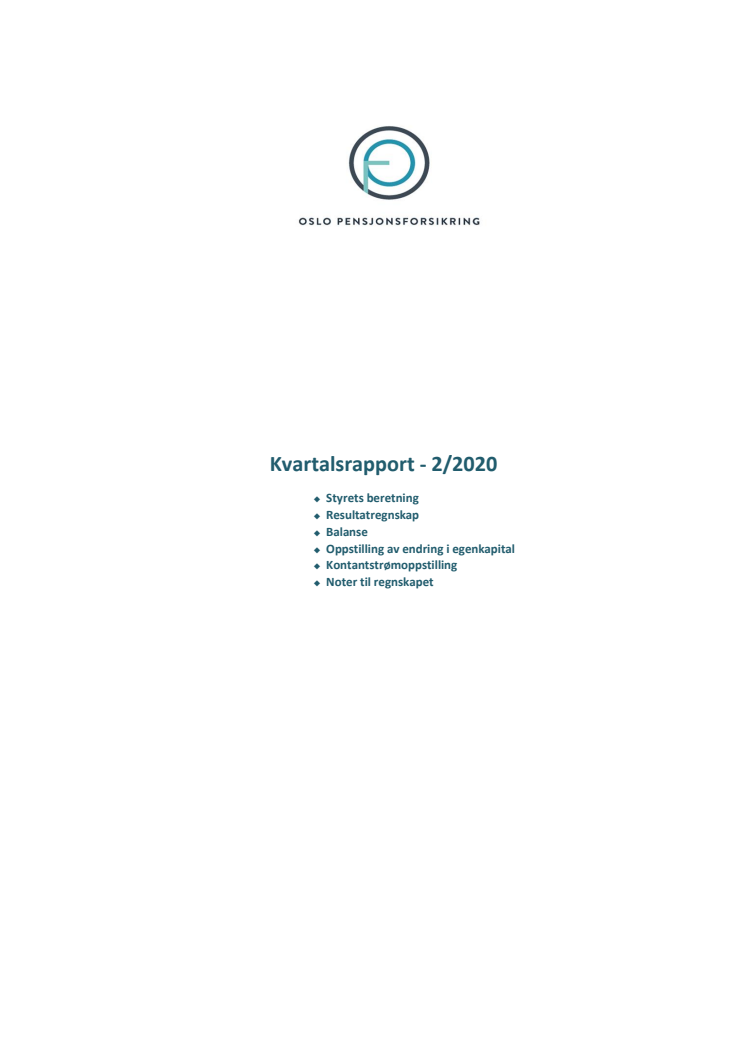 OPF kvartalsrapport Q2 2020