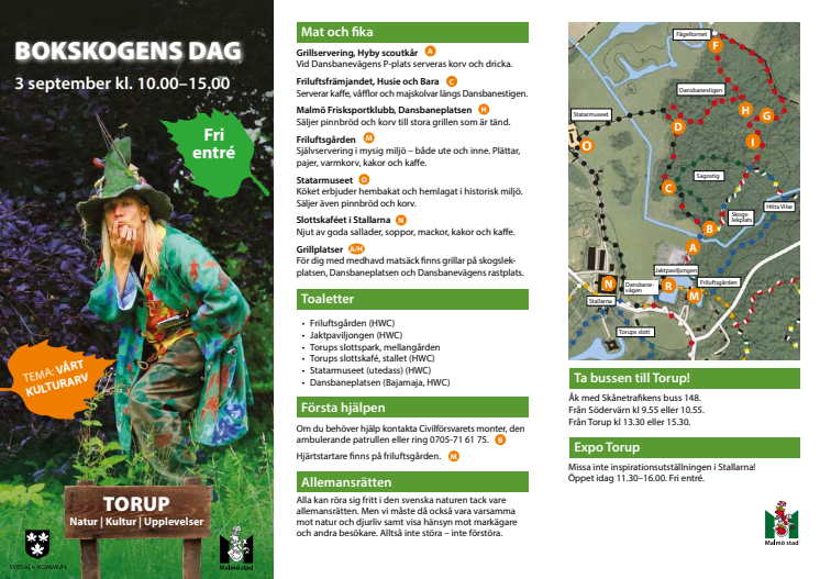 Program Bokskogens dag 3 september 2017