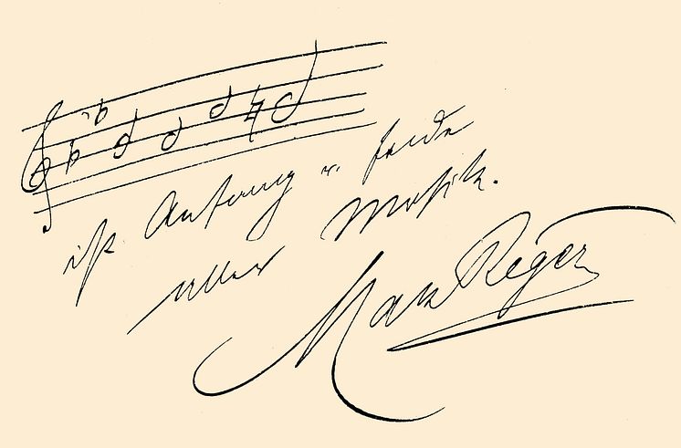 Max Reger Autograph