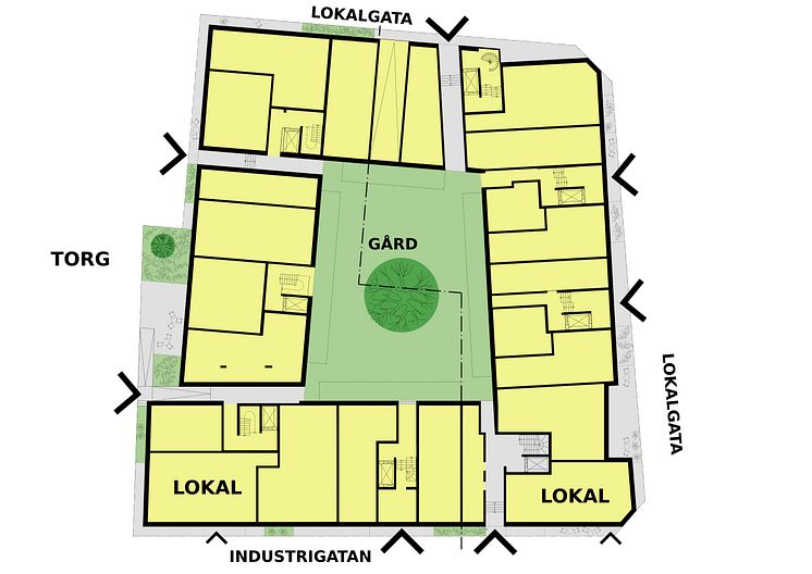 Situationsplan kvarteret Spiggan