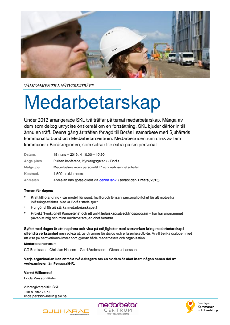 Inbjudan till konferensen i Borås 19 mars